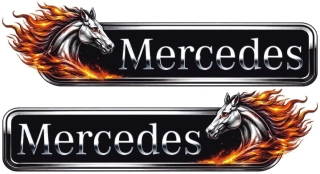 Samolepka Mercedes Fire Horse sada 2ks