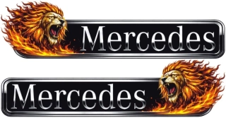 Samolepka Mercedes Fire Lion sada 2ks