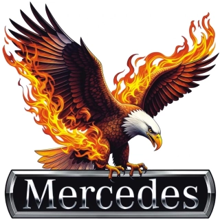 Samolepka Mercedes Fire Eagle Edition