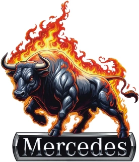 Samolepka Mercedes Fire Bull