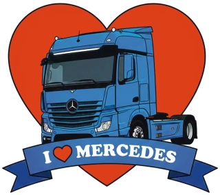 Samolepka I ❤️ MERCEDES