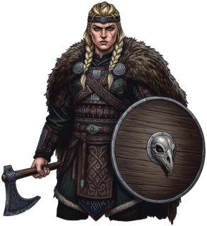 samolepka vikingská bojovnice