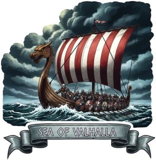 samolepka vikingská loď