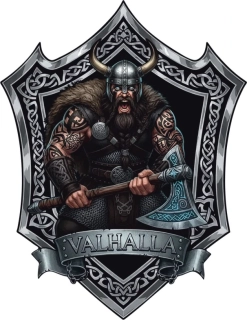 samolepka Valhalla – vikingský válečník