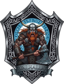 samolepka Valhalla – vikingský válečník