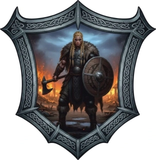 samolepka vikingská bojovnice