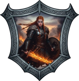 samolepka vikingská bojovnice