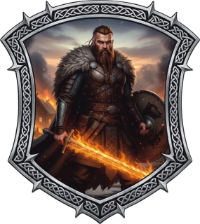 samolepka Viking Fire Sword