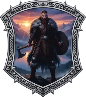 samolepka Mountain Shield Viking
