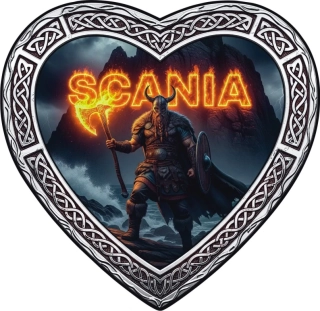 samolepka I ❤️ Scania Viking