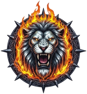 samolepka Fire Lion