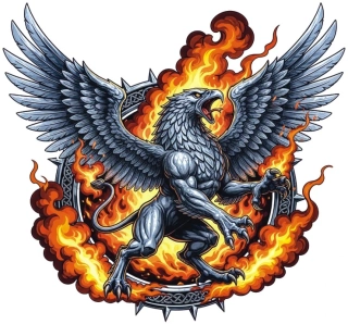 samolepka Fire Griffin