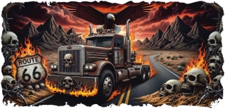 samolepka Route 66 Skull Eagle