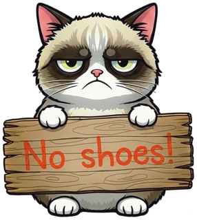 samolepka No Shoes
